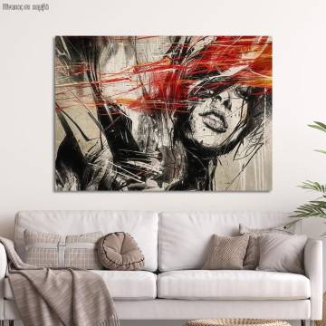 Canvas print Woman grunge portrait