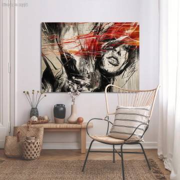 Canvas print Woman grunge portrait 2