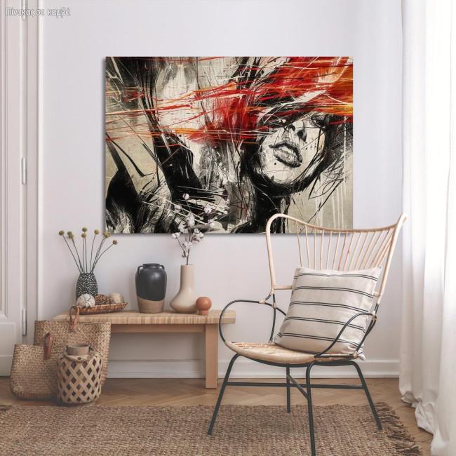 Canvas print Woman grunge portrait