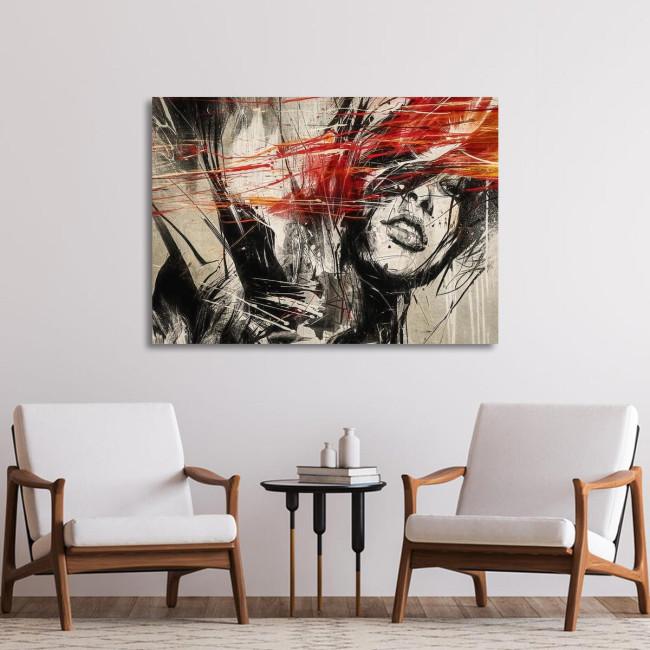 Canvas print Woman grunge portrait
