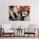 Canvas print Woman grunge portrait