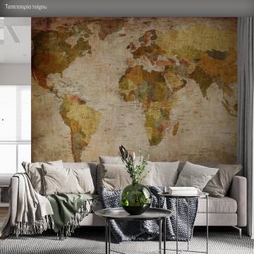 Wallpaper World map vintage 2