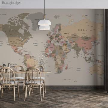 Ταπετσαρία τοίχου World map, χρωμ. συνδυασμοί ΙΙΙ