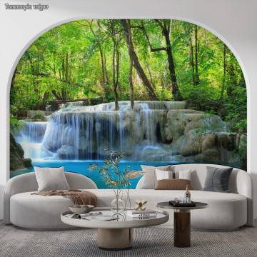 Wallpaper Deep forest waterfalls I