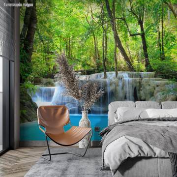 Wallpaper Deep forest waterfalls I 2