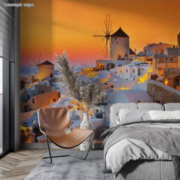 Wallpaper Oia at sunset 2