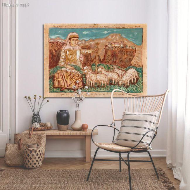 Canvas print Vlacha Kalampakas, Theophilos