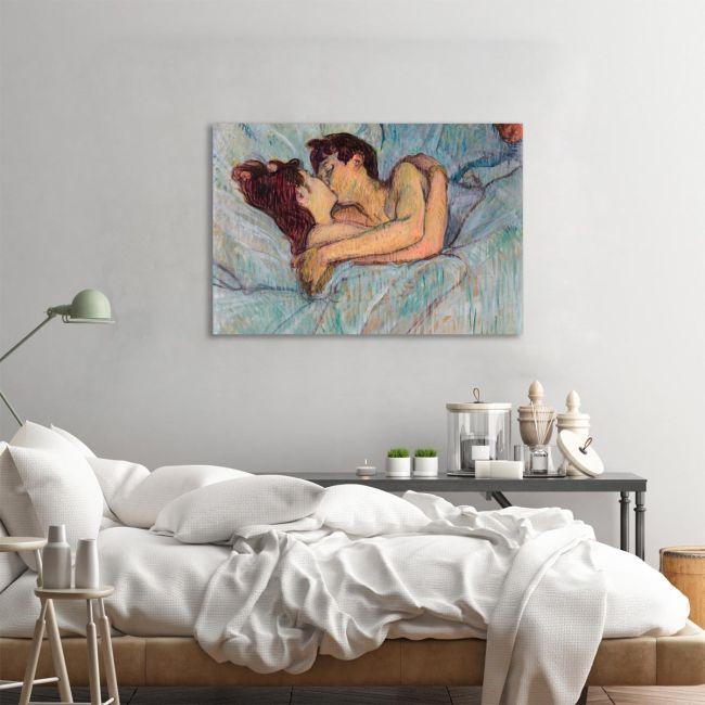 Canvas print In bed - The kiss, de Toulouse - Lautrec Henri