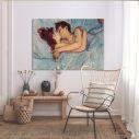 Canvas print In bed - The kiss, de Toulouse - Lautrec Henri