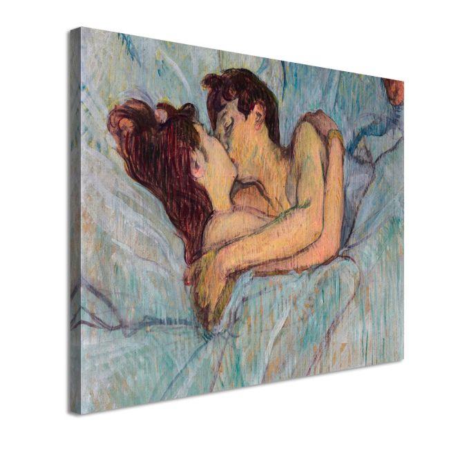 Canvas print In bed - The kiss, de Toulouse - Lautrec Henri