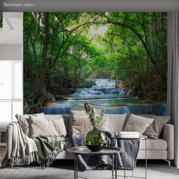 Wallpaper Deep forest waterfalls II 2