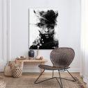 Canvas print Portrait in black and white, vertical