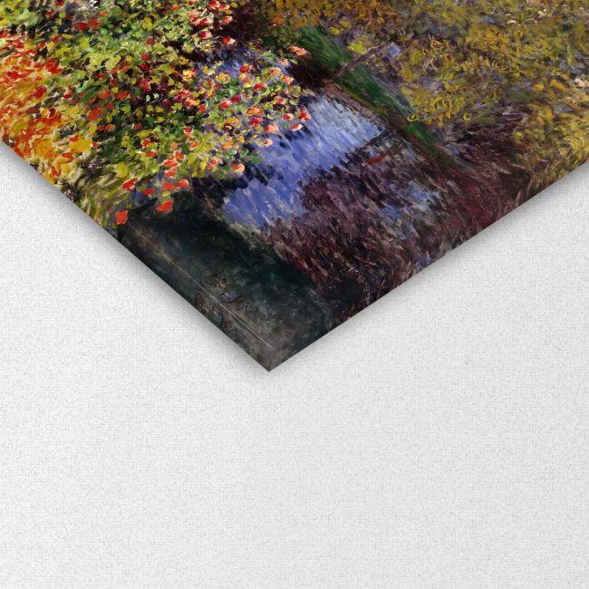 Canvas print Corner of garden in Montgeron, square, Monet