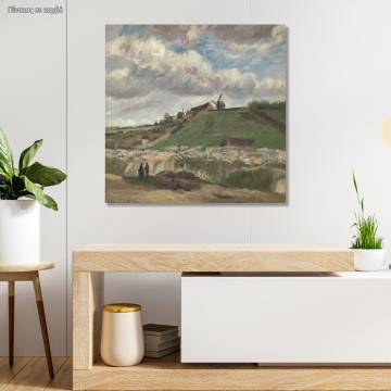 Canvas print The hill of Montmartre, Vincent van Gogh