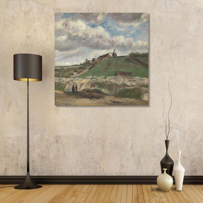 Canvas print The hill of Montmartre, Vincent van Gogh