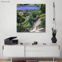 Canvas print View in Tegernsee, square, Macke A.