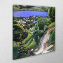 Canvas print View in Tegernsee, square, Macke A.