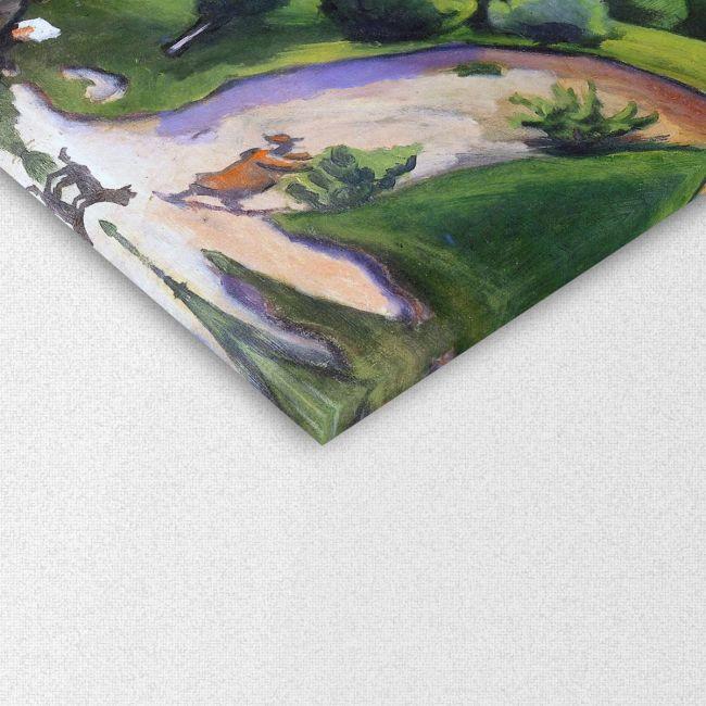 Canvas print View in Tegernsee, square, Macke A.