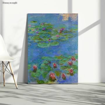 Πίνακας ζωγραφικής Water lilies (detail) Monet Claude Καμβάς τελαρωμένος