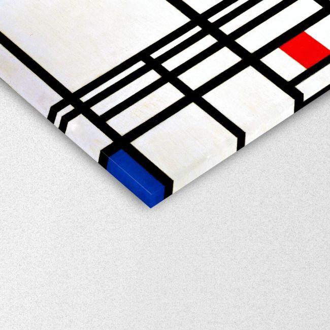 Πίνακας ζωγραφικής Composition on White with Red, Blue and Yellow, Mondrian, λεπτομέρεια 