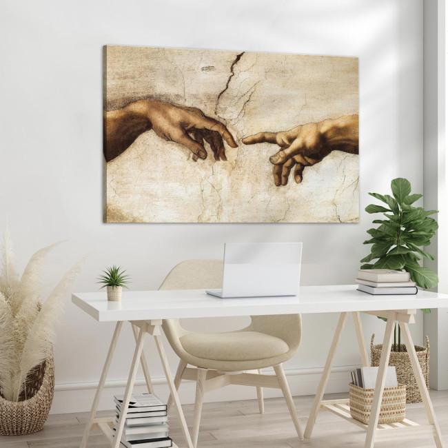 Canvas print The creation of Adam, Michelangelo