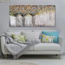Canvas print Tree leaves, panoramic