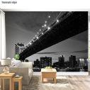 Wallpaper Manhattan Bridge grayscale