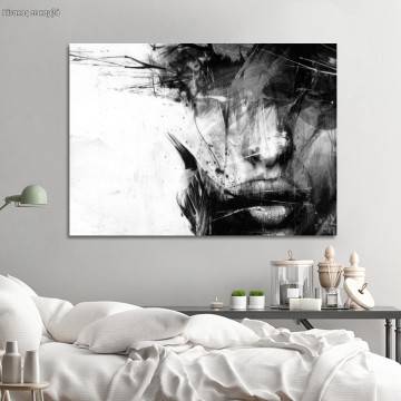 Canvas print Portrait black and white