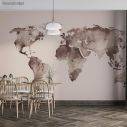 Ταπετσαρία τοίχου World map old style brown graphics