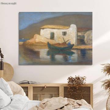 Canvas print Dreaming house, Ydra, Oikonomou