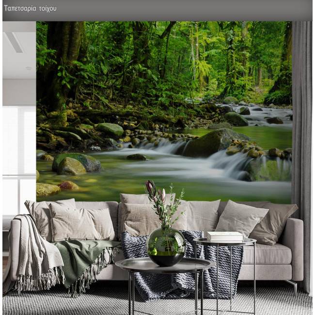 Ταπετσαρία τοίχου Ρυάκι στο δάσος