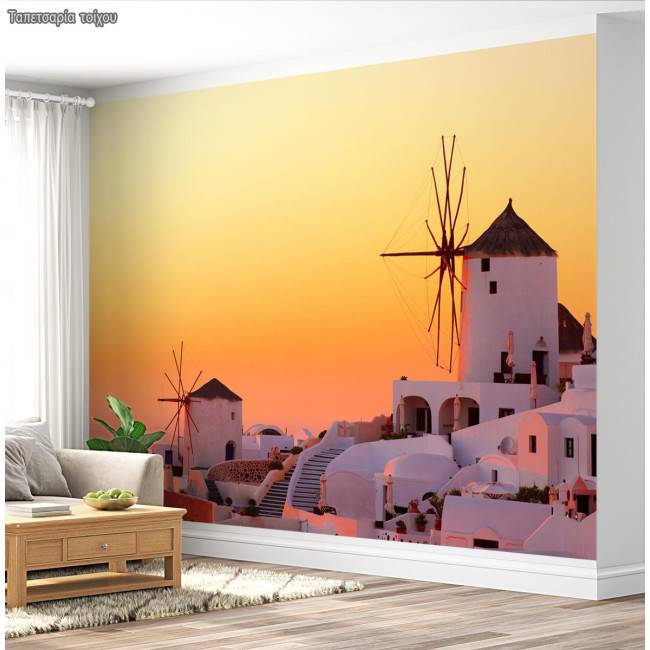 Wallpaper Windmills on the island