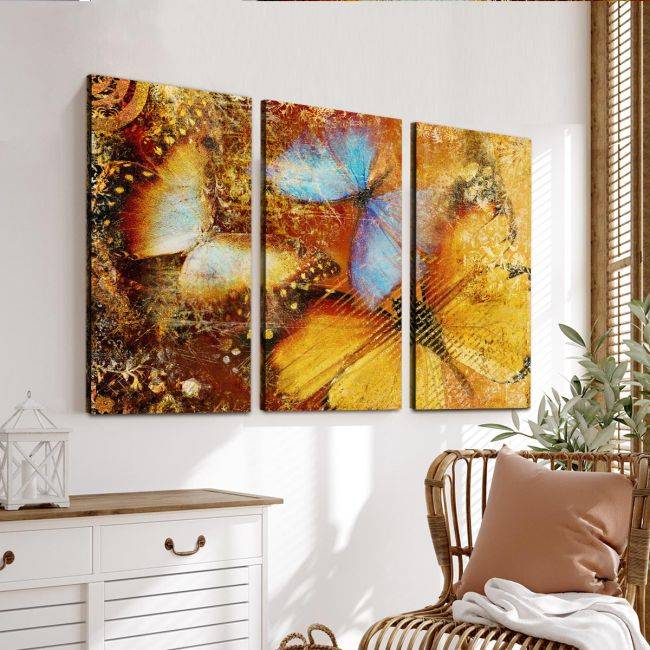 Canvas print Butterfly I artistic,3 panels