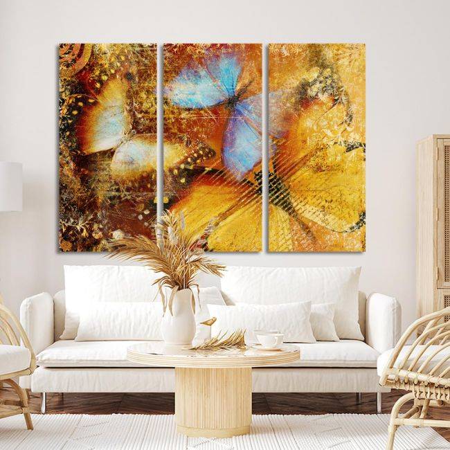 Canvas print Butterfly I artistic,3 panels