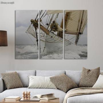 Canvas print Breaking the waves,3 panels