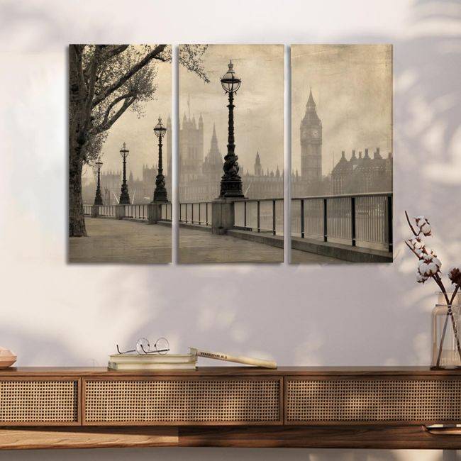 Canvas print Big Ben & parliament,3 panels