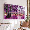 Canvas print Purple dream,3 panels