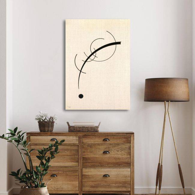 Canvas print Free curve to the point, Kandinsky W.