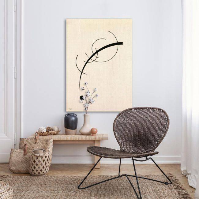 Canvas print Free curve to the point, Kandinsky W.