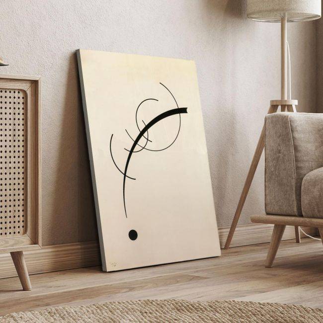 Canvas print Free curve to the point, Kandinsky W.