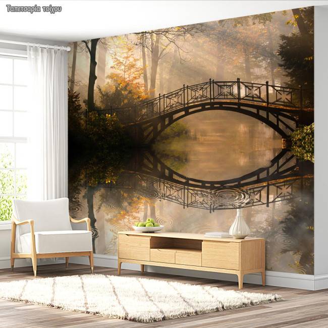 Wallpaper Old bridge on the lake