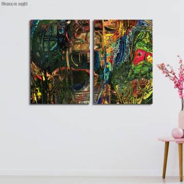 Canvas print Symmetry abstract, two panels