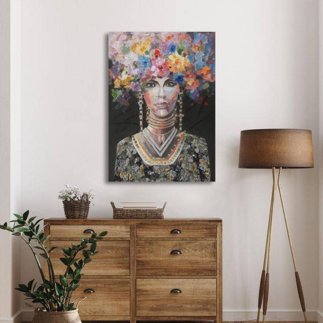 Canvas print, Flowered Lady