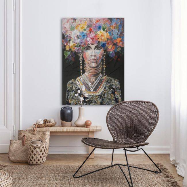 Πίνακας σε καμβά, Flowered Lady, καμβάς 4