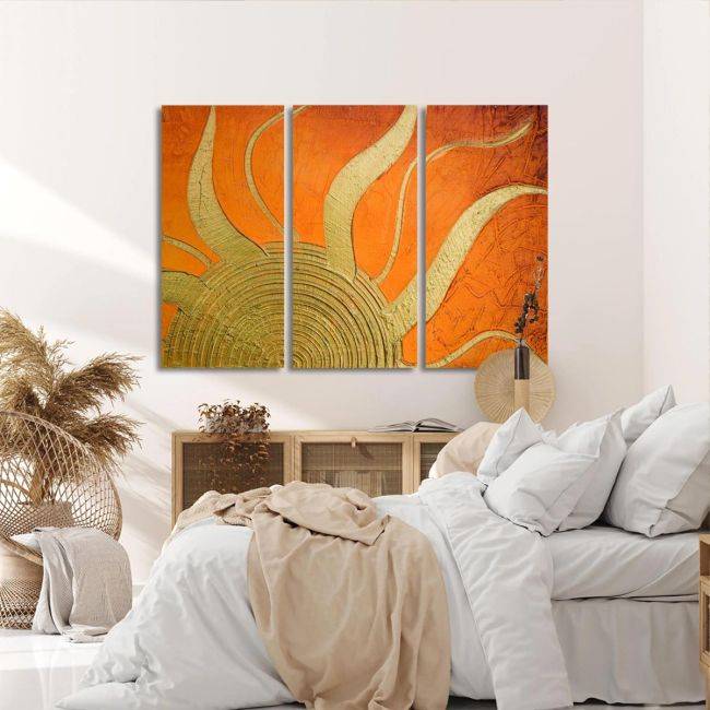 Πίνακας σε καμβά Sunlight, τρίπτυχος, καμβάς 5