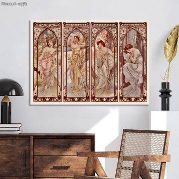 Canvas print Times of day, Mucha A.