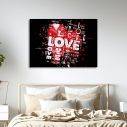 Canvas print Love, grunge style