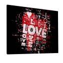 Canvas print Love, grunge style