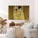 Canvas print The kiss (portrait), Klimt Gustav,3 panels