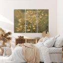 Canvas print Blossoming almond tree (brown), Vincent van Gogh, 3 panels